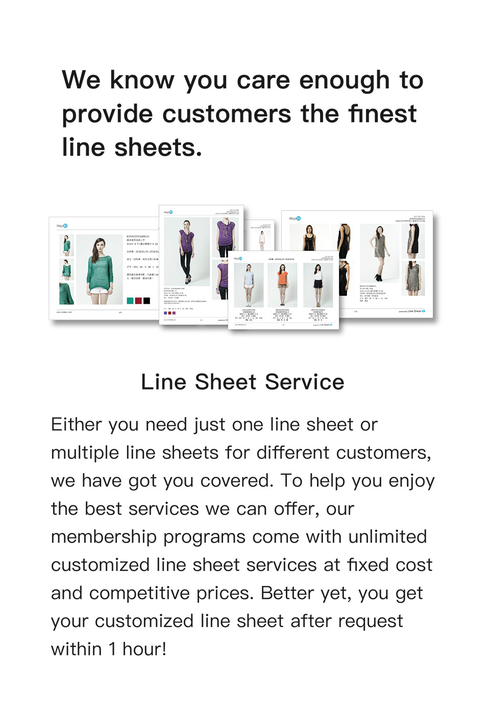 line sheet x line sheets